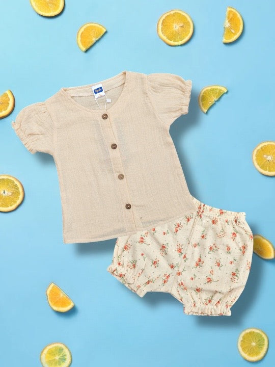 Pepito's Floral Bliss Puff Sleeve Co-Ord Set