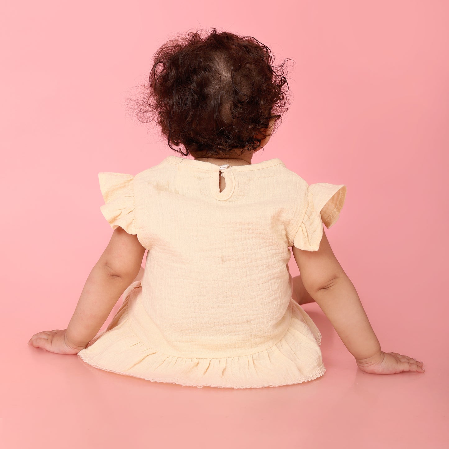 Pepito Baby Girls' Cotton Lace Top & Bloomers | Elegant Summer Outfit | Soft & Breathable