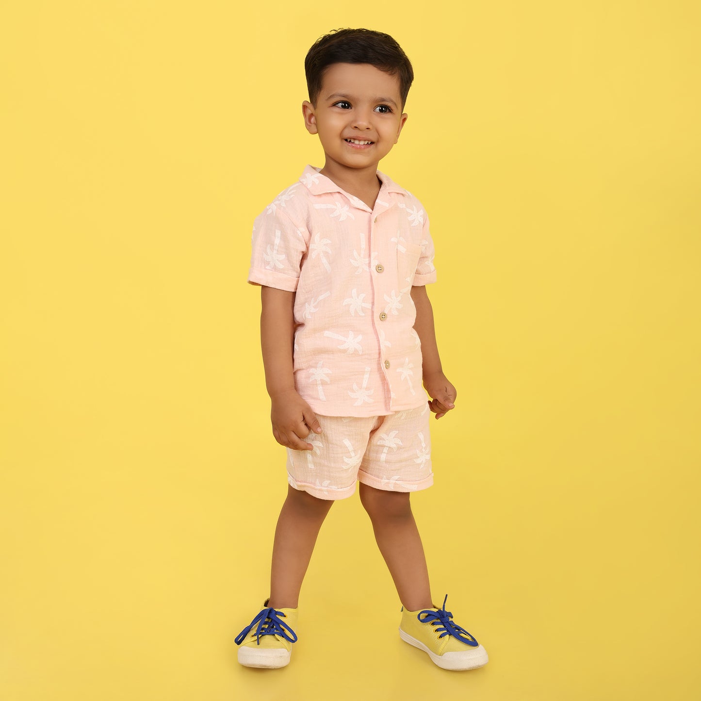Pepito's Pink Palm Paradise 100% Organic Cotton Co-Ord Set