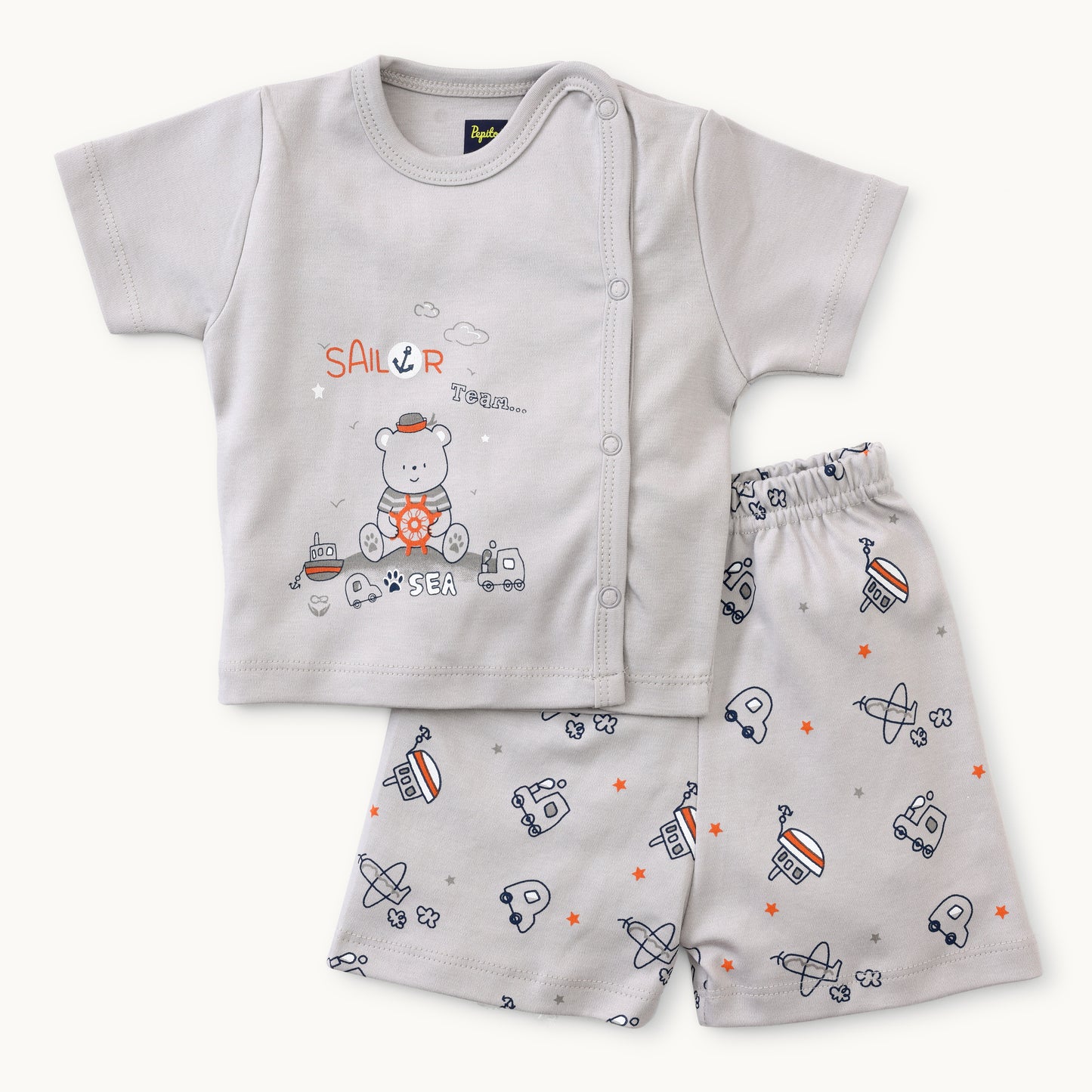 Boys Graphic Print Jabla & Shorts Set