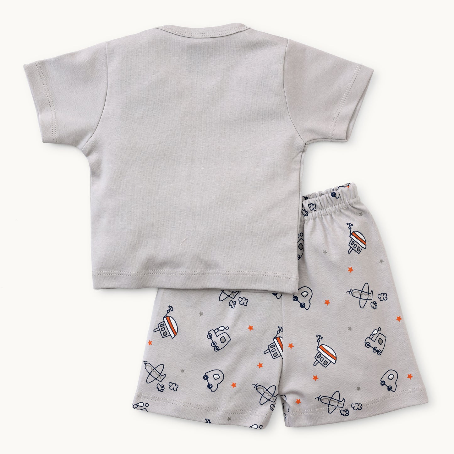 Boys Graphic Print Jabla & Shorts Set