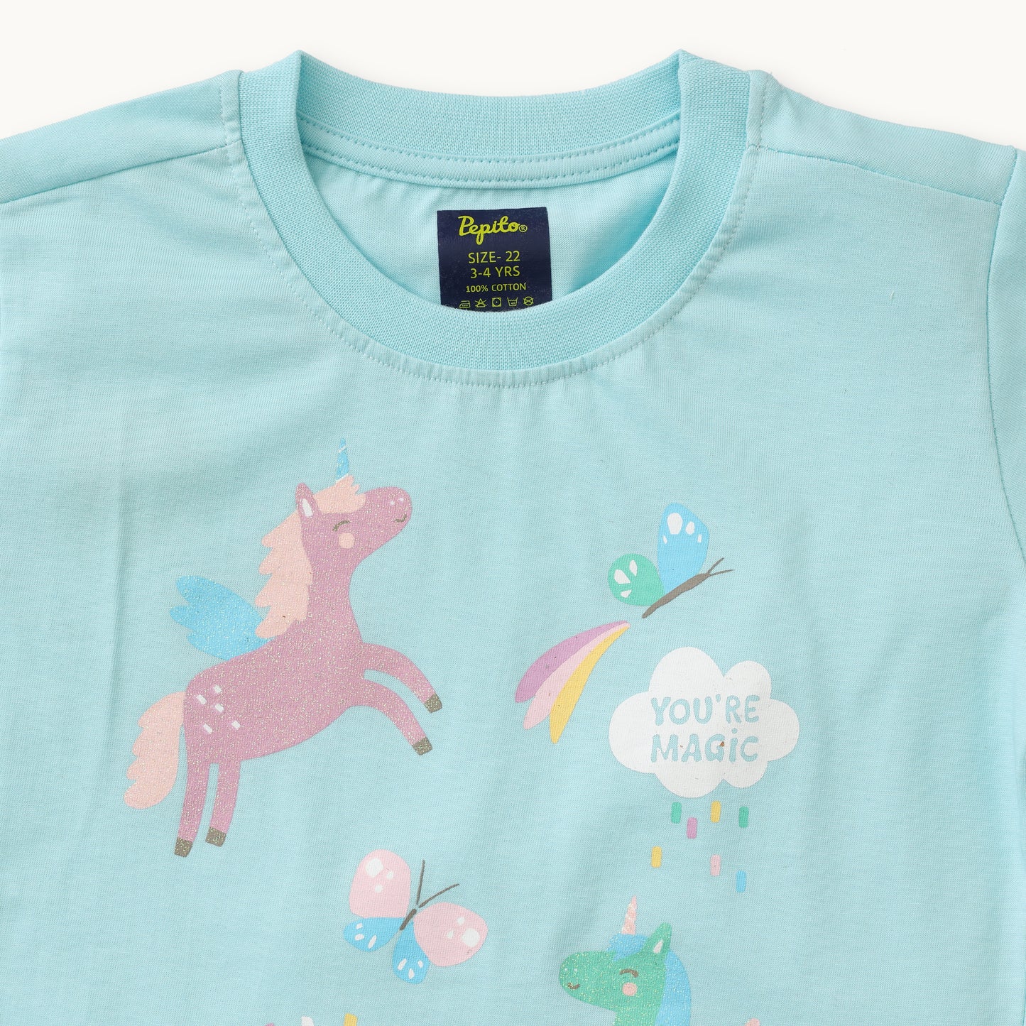 Magical Unicorn Cotton Night Suit – T-Shirt & Shorts Set