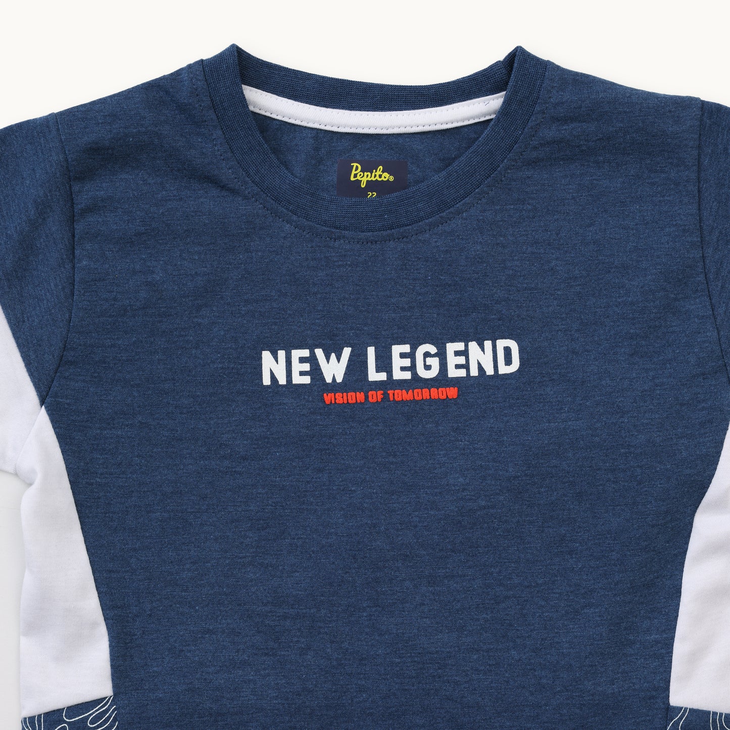 Typographic Print Round-Neck T-Shirt with Shorts