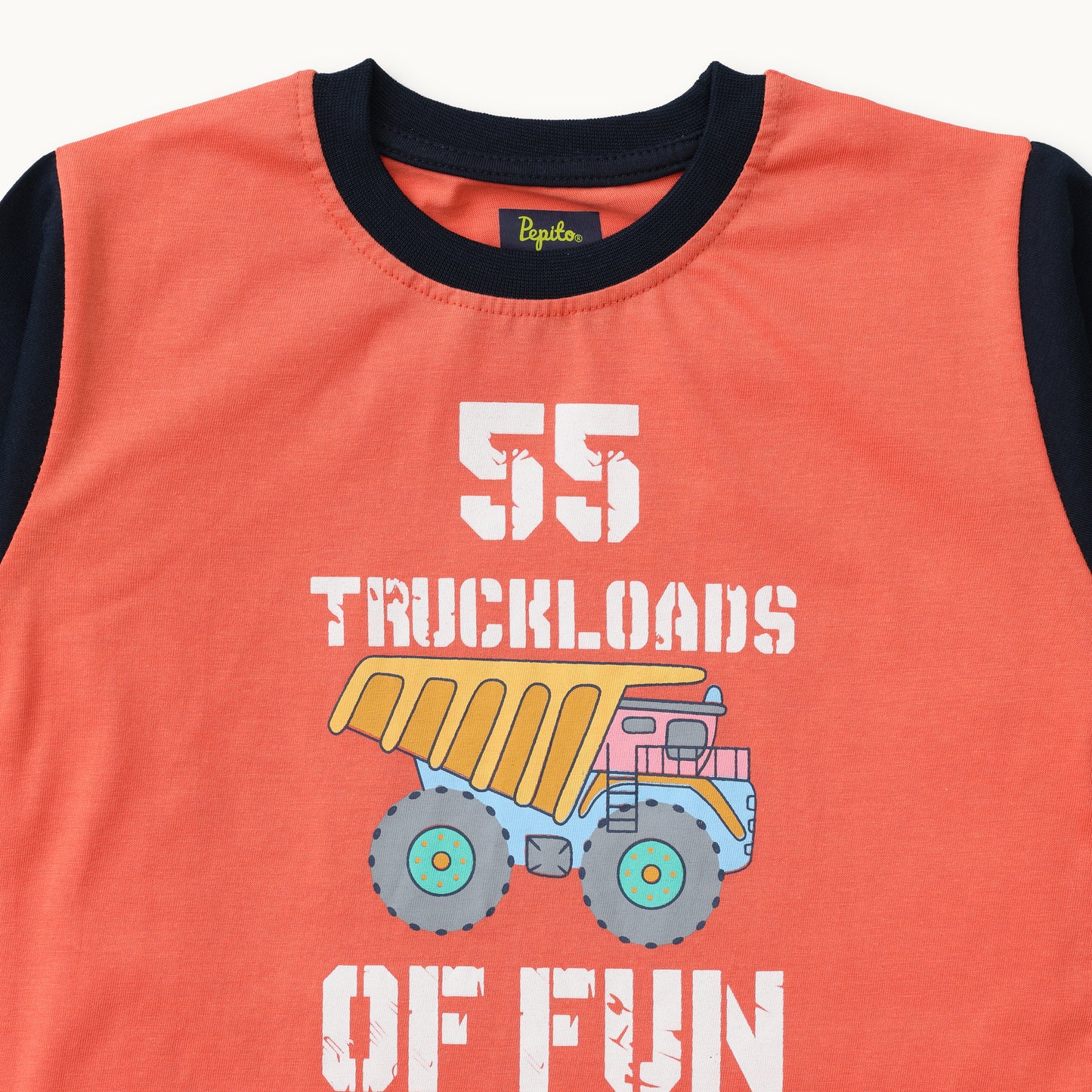 Typographic Print T-Shirt & Pant Set
