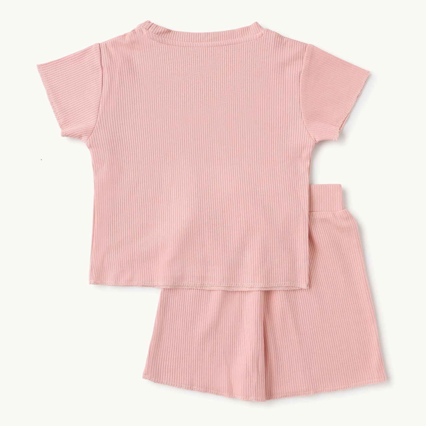 Lazy Days Ribbed Co-ord Set – Blush Pink