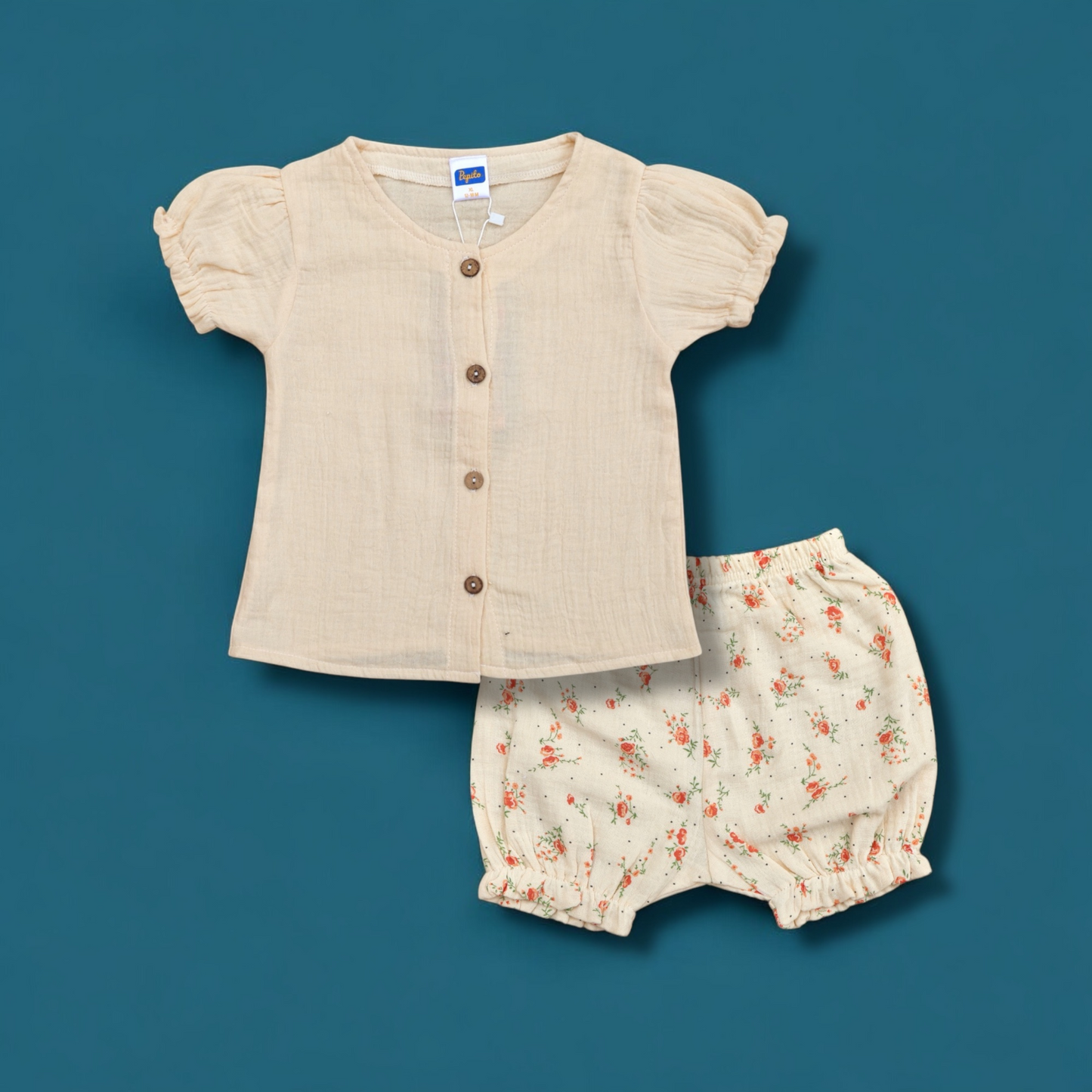 Pepito's Floral Bliss Puff Sleeve Co-Ord Set