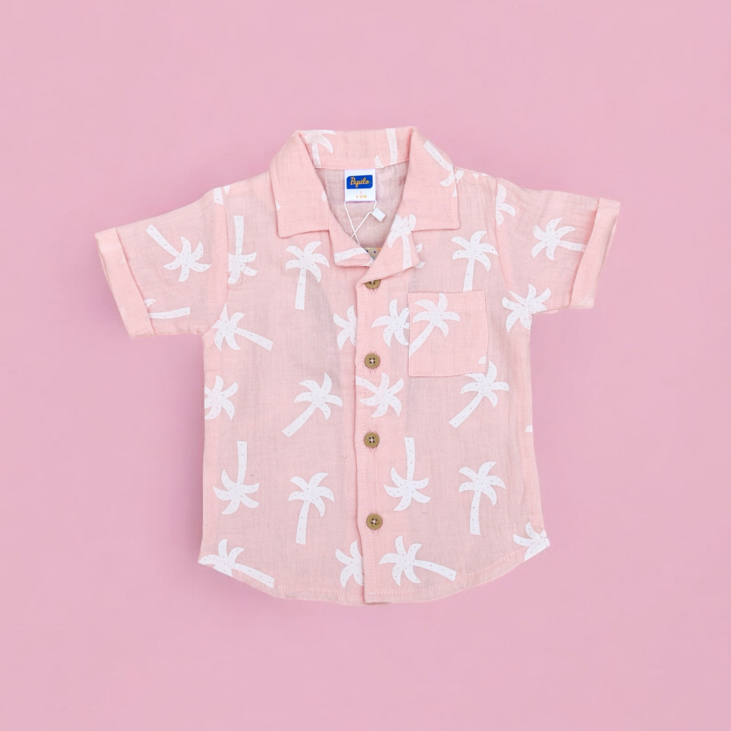 Pepito's Pink Palm Paradise 100% Organic Cotton Co-Ord Set