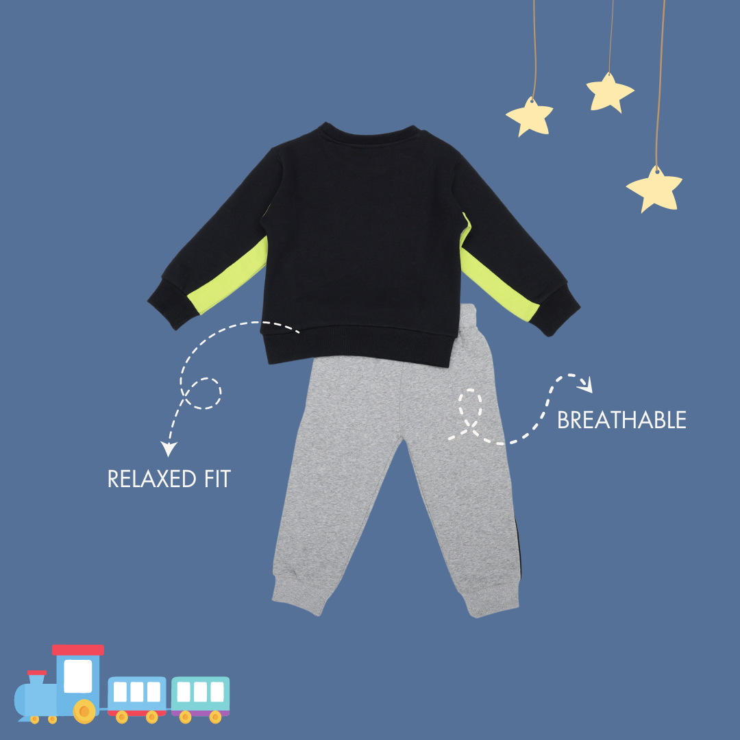 BOYS NUMERIC PATCH FLEECE TRACKSUIT