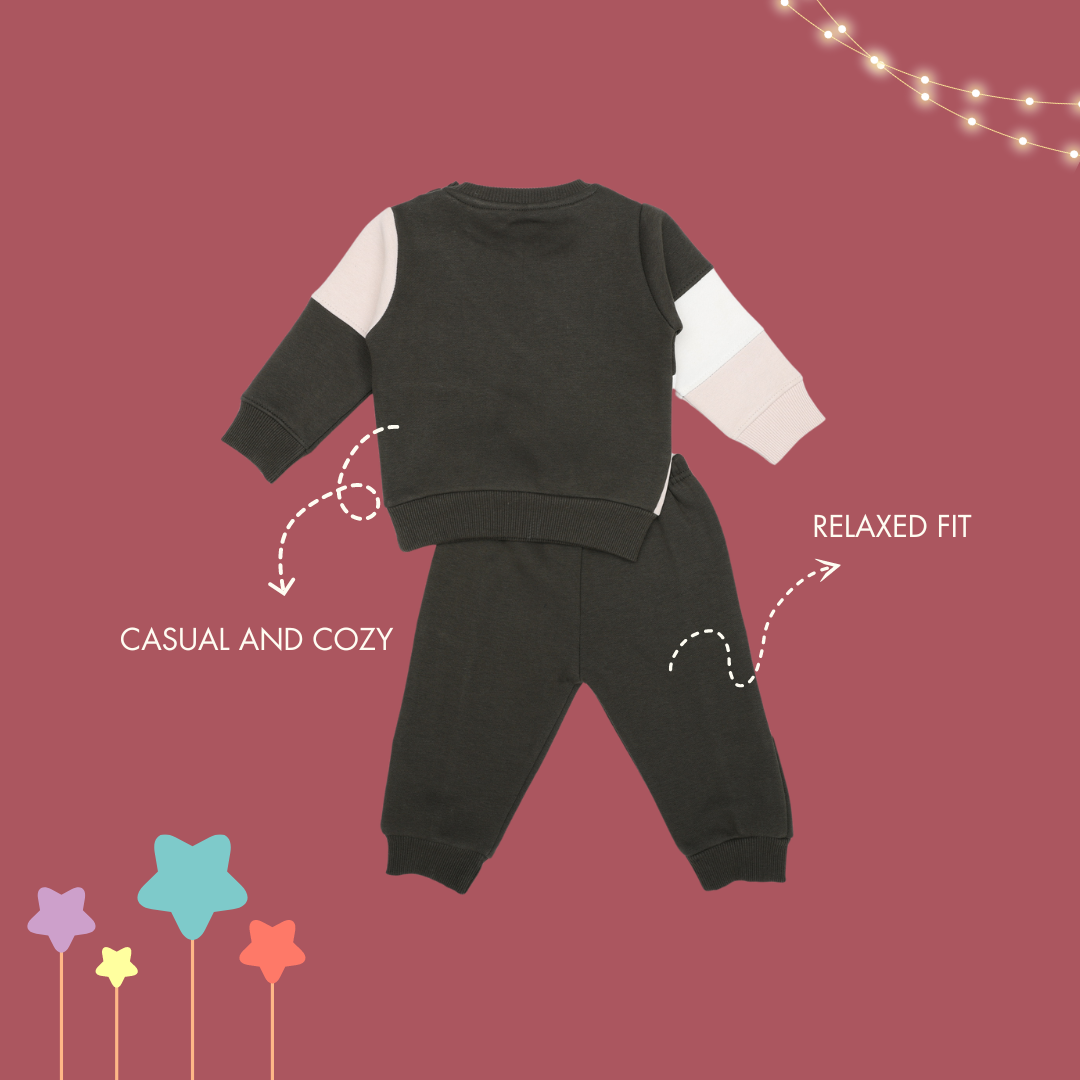 BOYS HAPPY PRINT FLEECE TRACKSUIT