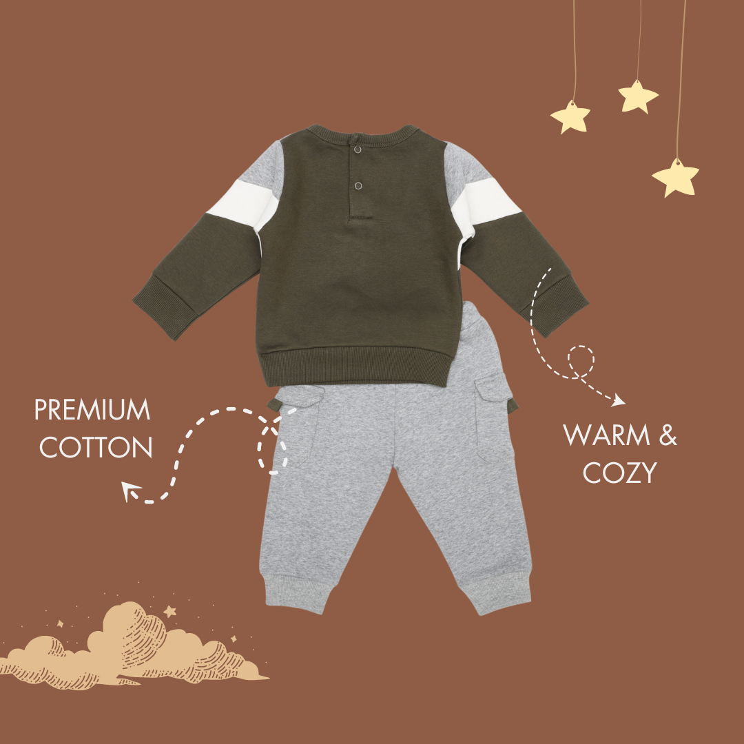 BOYS BACK OPENING FLEECE TRACKSUIT