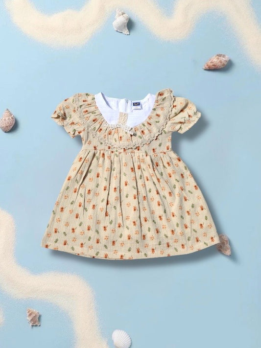 Pepito Vintage Floral Ruffle Dress