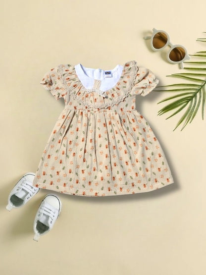 Pepito Vintage Floral Ruffle Dress