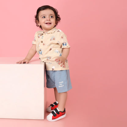 Pepito Boys' Summer Adventure Shirt & Shorts Set