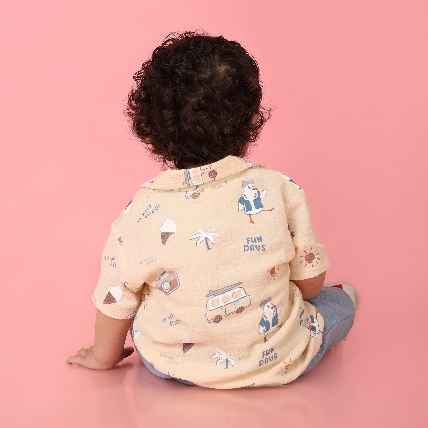 Pepito Boys' Summer Adventure Shirt & Shorts Set