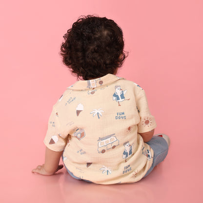 Pepito Boys' Summer Adventure Shirt & Shorts Set