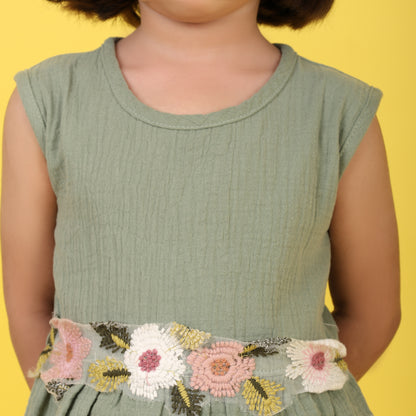 Pepito Girls' Floral Ruffle Co-Ord Set