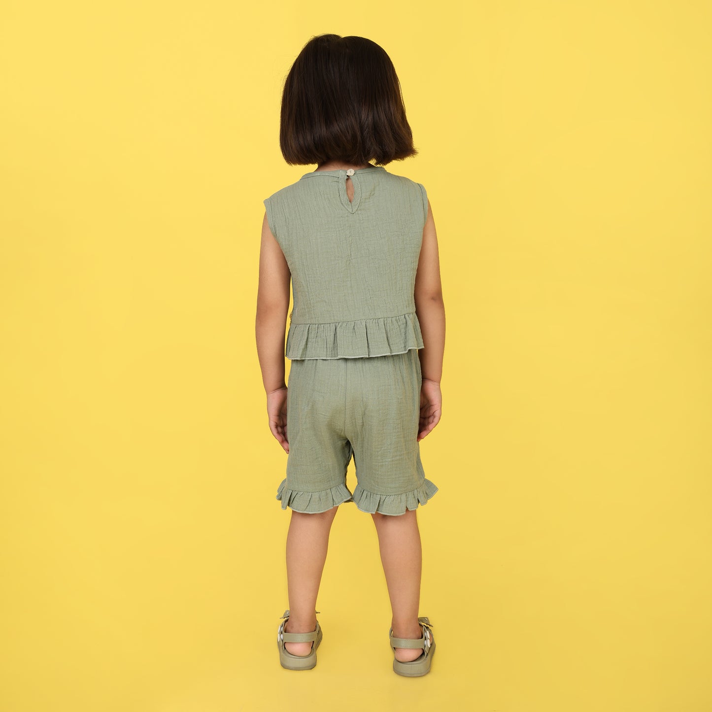 Pepito Girls' Floral Ruffle Co-Ord Set