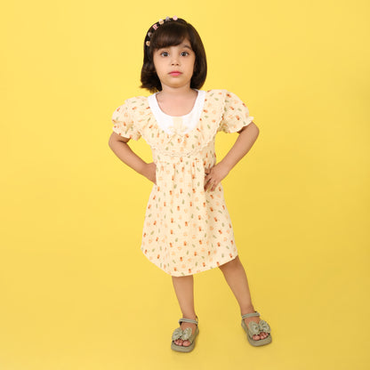 Pepito Vintage Floral Ruffle Dress