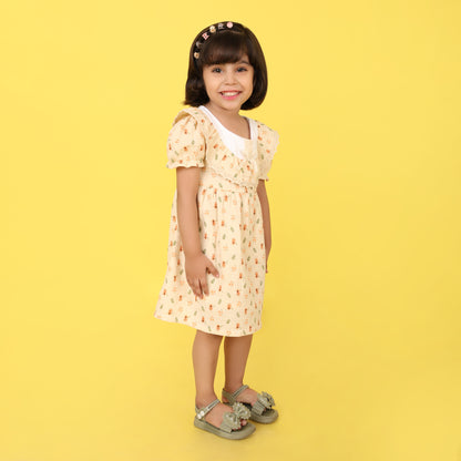 Pepito Vintage Floral Ruffle Dress
