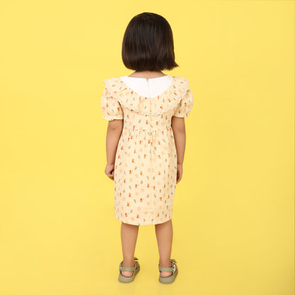 Pepito Vintage Floral Ruffle Dress