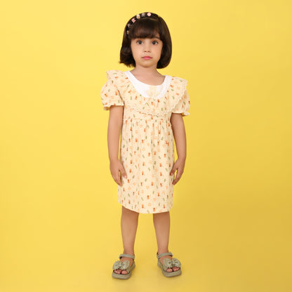 Pepito Vintage Floral Ruffle Dress