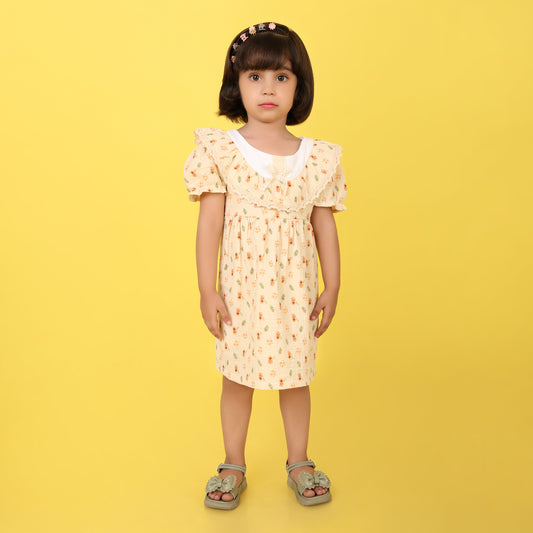 Pepito Vintage Floral Ruffle Dress