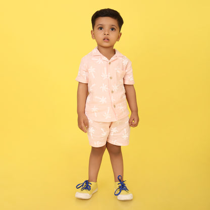 Pepito's Pink Palm Paradise 100% Organic Cotton Co-Ord Set