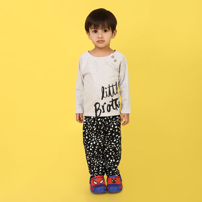 Grey Melange Pyjama Set - Infant Boys
