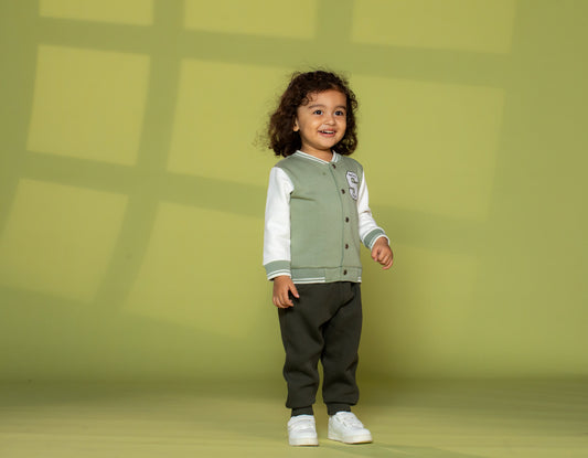 Infant Varsity Jacket and Jogger Set - Sporty Style for Everyday Comfort