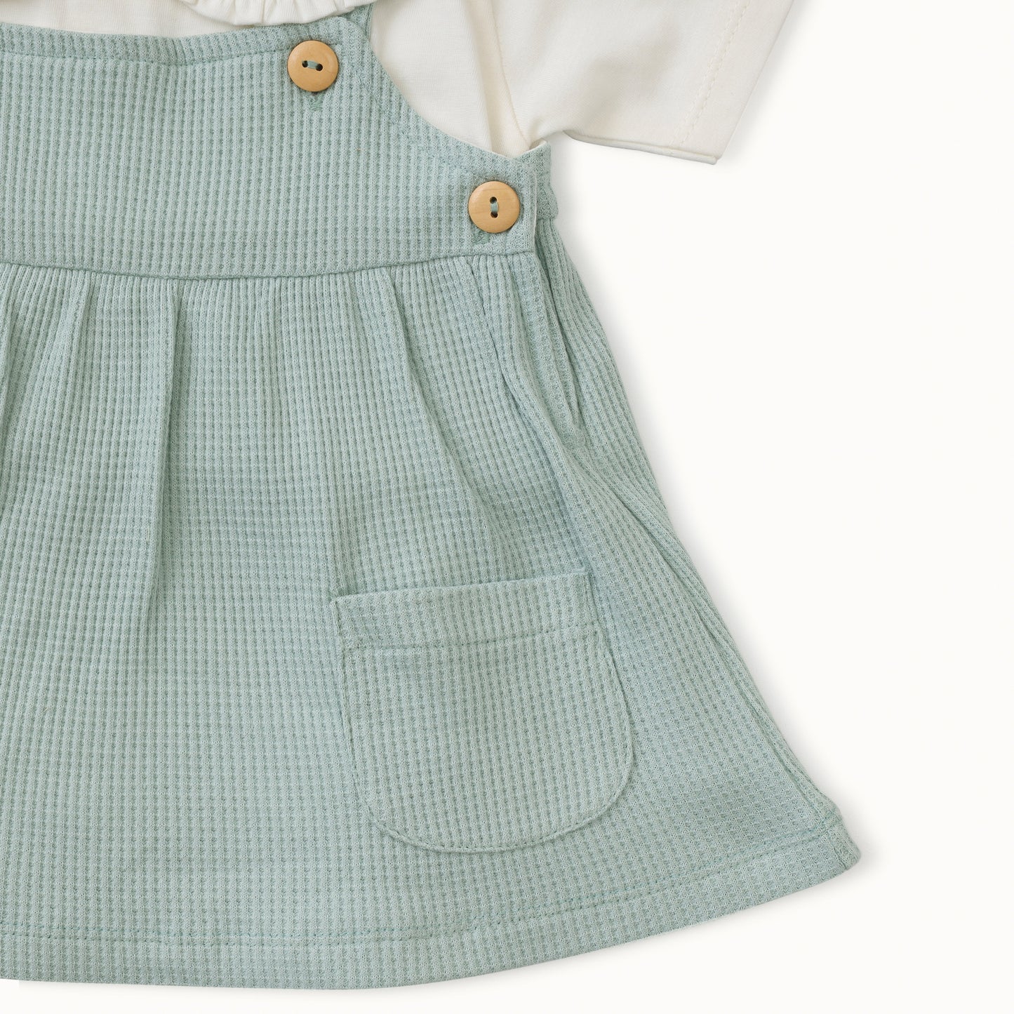 Sage Green Dungaree Dress -  Infant Girls