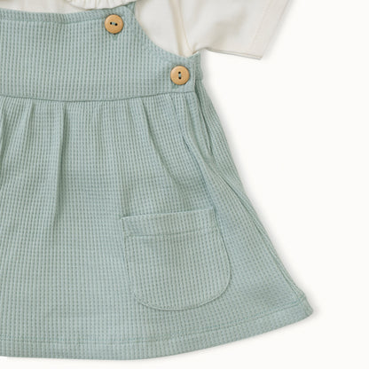 Sage Green Dungaree Dress -  Infant Girls