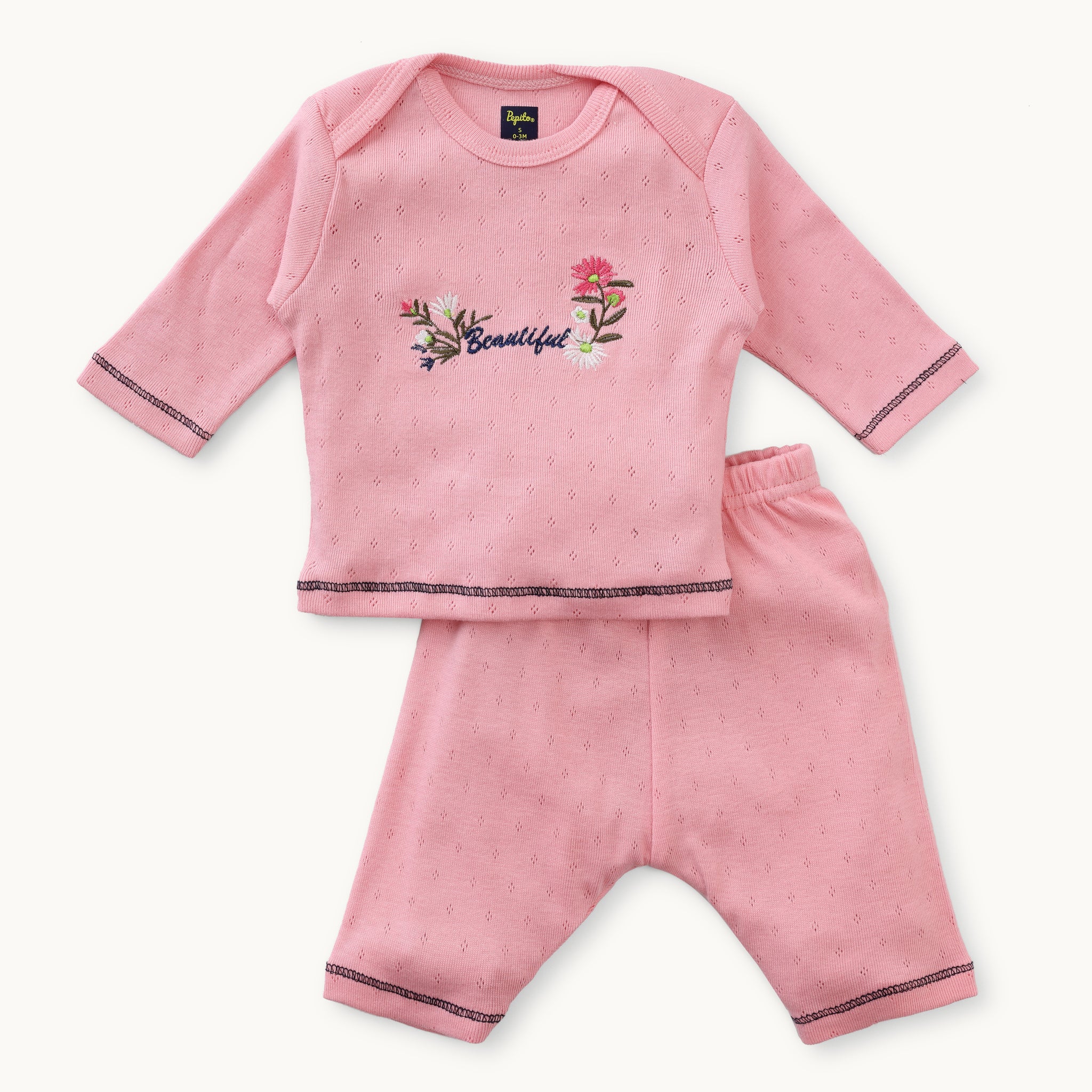 INFANT WAFFLE PAJAMA SET