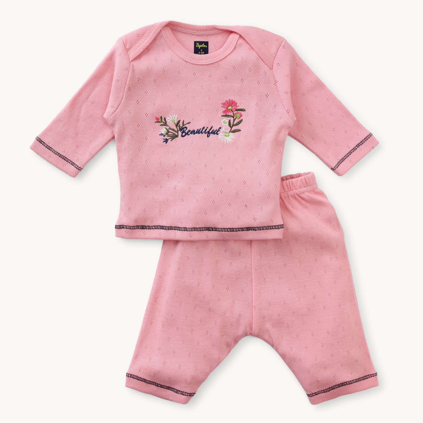 INFANT WAFFLE PAJAMA SET