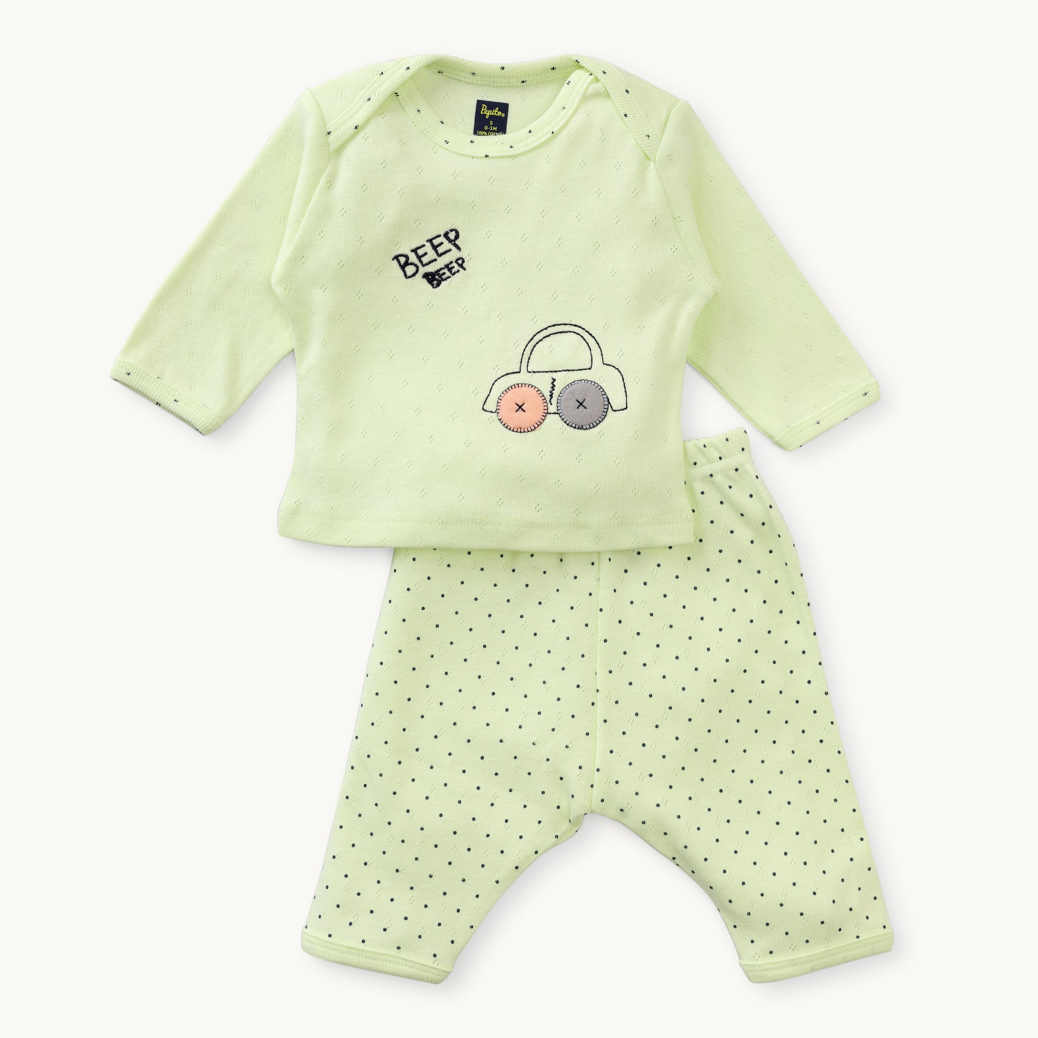 INFANT WAFFLE PAJAMA SET