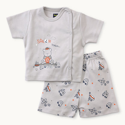 Boys Graphic Print Jabla & Shorts Set