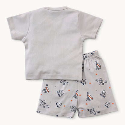 Boys Graphic Print Jabla & Shorts Set