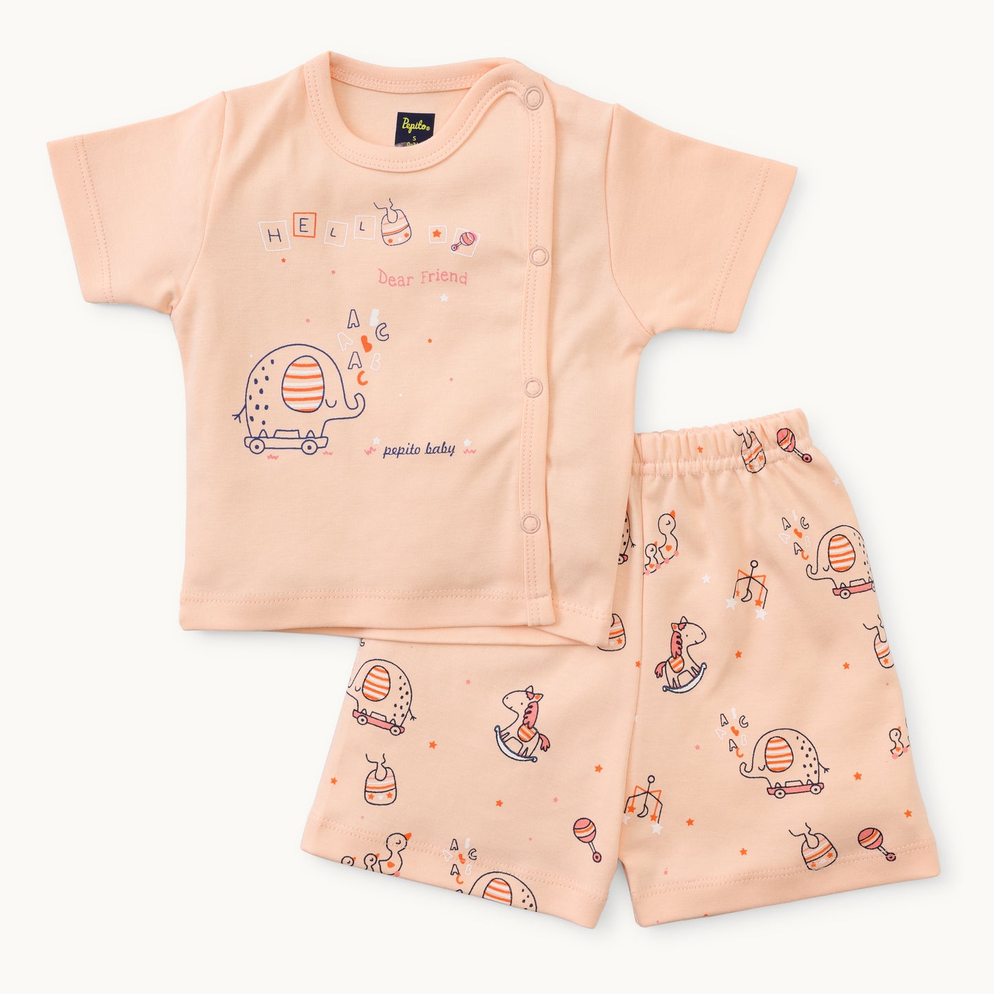 Boys Graphic Print Jabla & Shorts Set