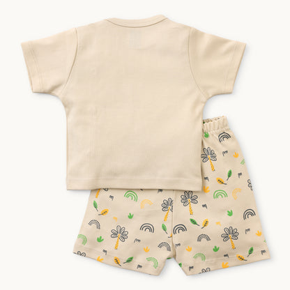 Boys Graphic Print Jabla & Shorts Set
