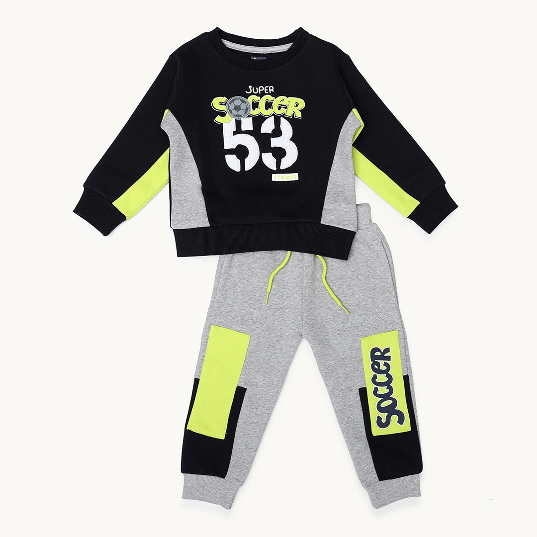 BOYS NUMERIC PATCH FLEECE TRACKSUIT