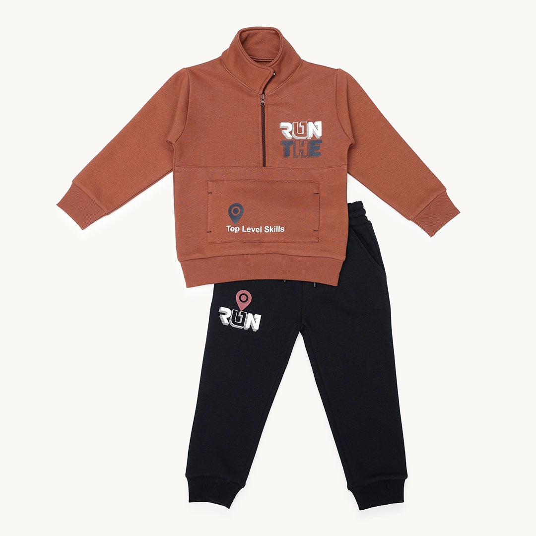 BOYS HALF-ZIP FLEECE TRACKSUIT