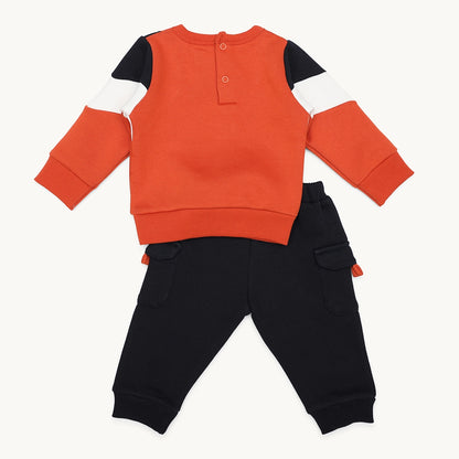 BOYS COLOUR-BLOCK BACK OPENING TRACKSUIT