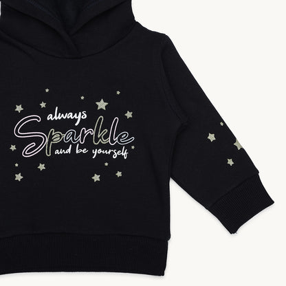 GIRLS SPARKLE PRINT HOOODIE TRACKSUIT