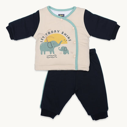 BOYS ELEPHANT PRINT QUILTED SET