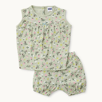 Infants Floral Print Top & Shorts Set