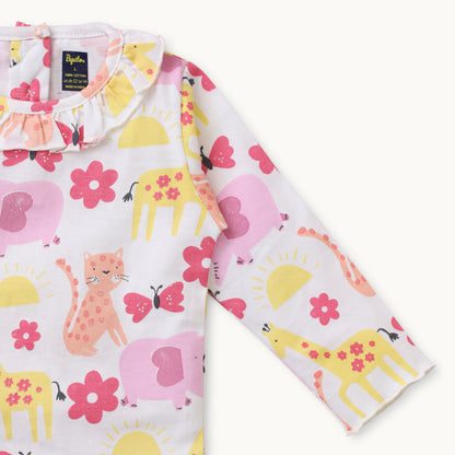 Girls Graphic Print Nightwear Set