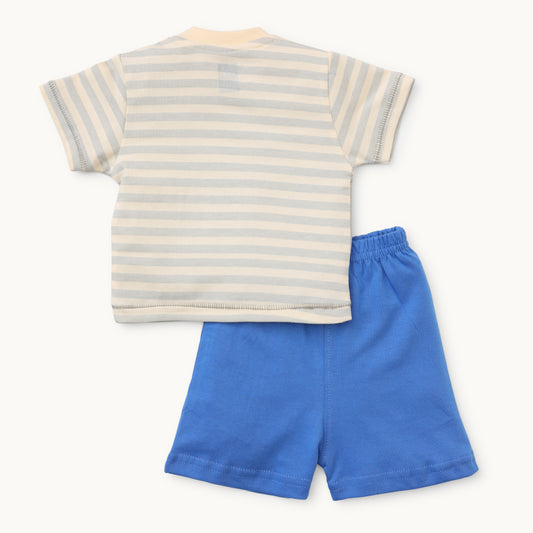 Boys Graphic Print Jabla & Shorts Set