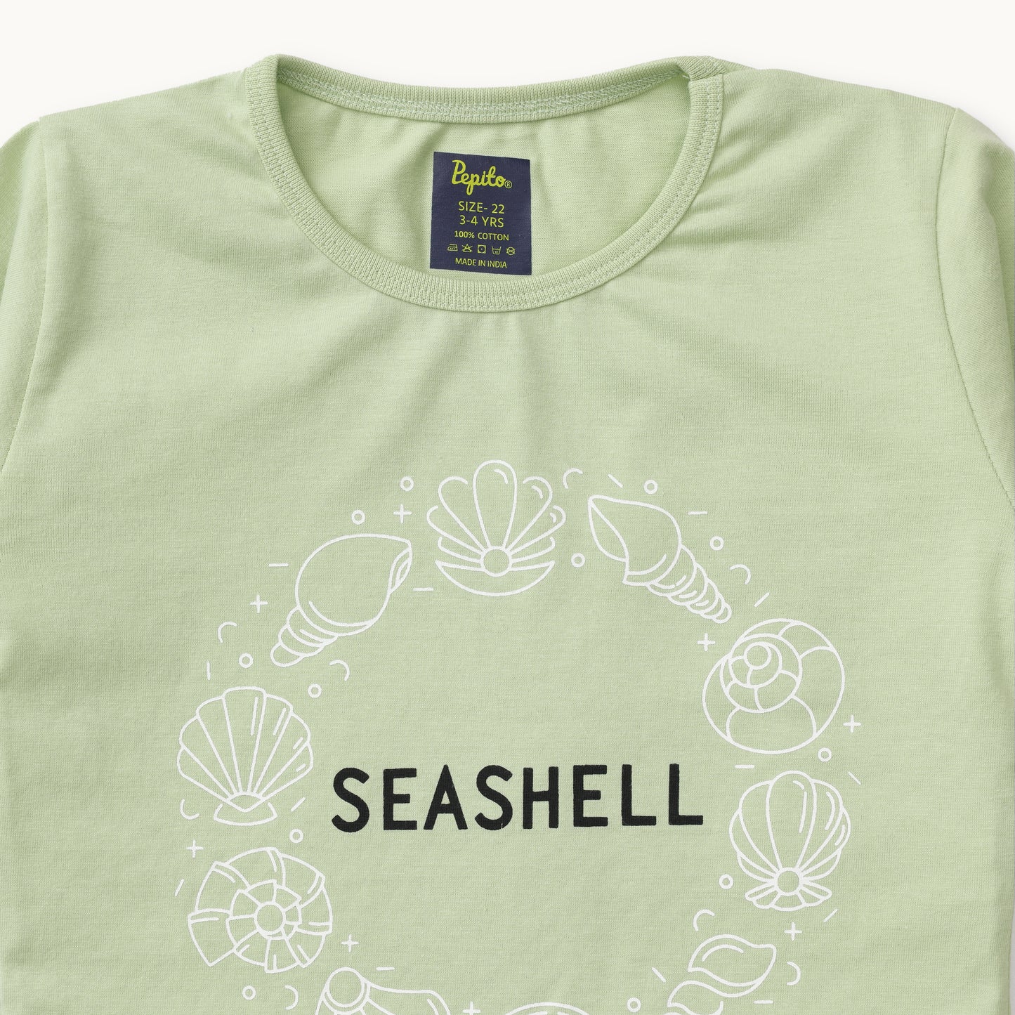 Unisex Kids Seashell Print Pajama Set