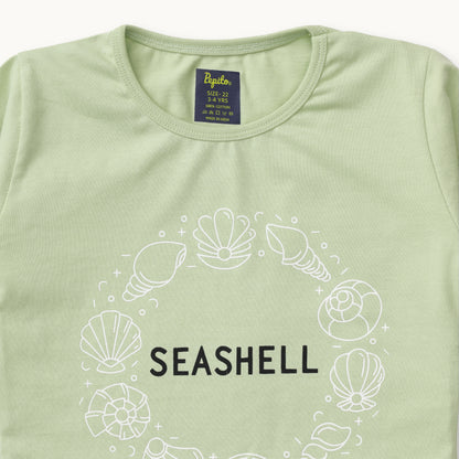 Unisex Kids Seashell Print Pajama Set