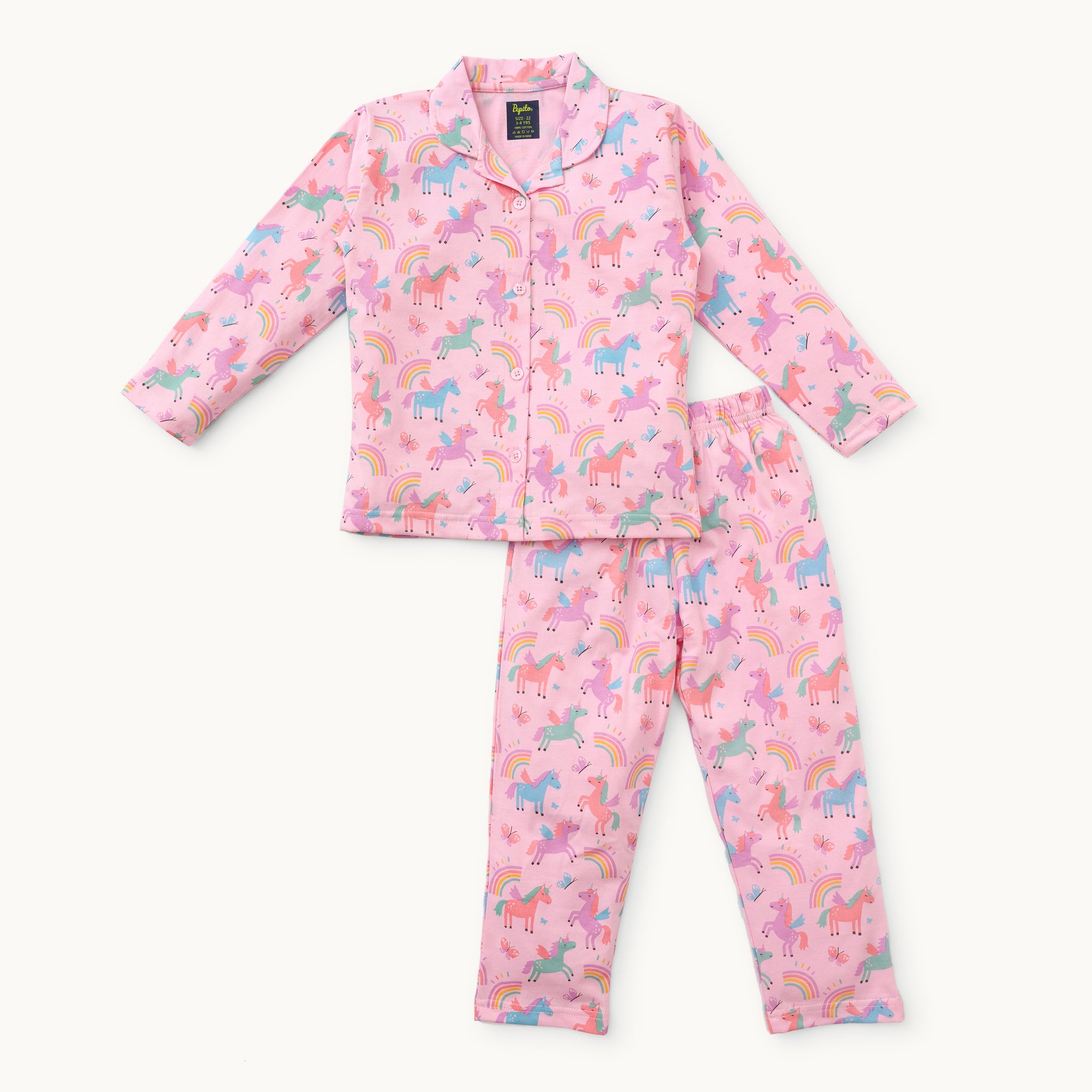 Girls Graphic Print Nightwear Set