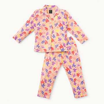 Girls Floral Print Nightwear Set